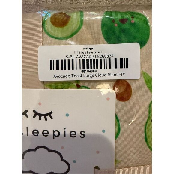 NWT Little Sleepies Avocado Toast Large Bamboo Cloud Blanket - Picture 4 of 5